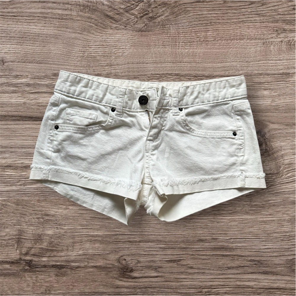 Mossimo Supply Co. Cream Jean Shorts